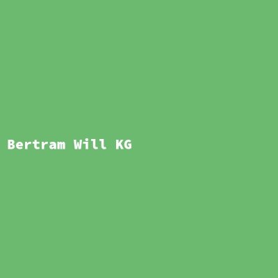 Hersteller: Bertram Will KG