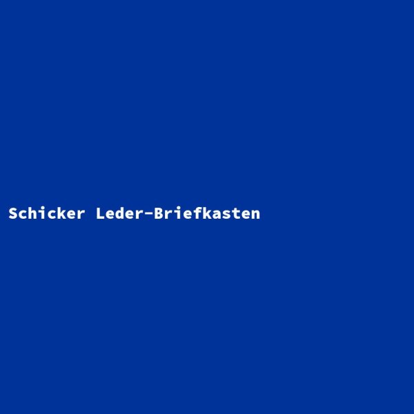 Schicker Leder-Briefkasten